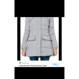 Ladies Orolay Grey Puffer Duck down Winter Jacket Size Medium